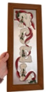 Tin Metal Country Christmas Wall Folk Art Signed The Pleasant Look Painted USA