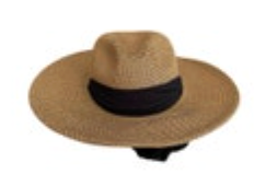 San Diego Hat Co Wide Brim Straw Hat Tan Brown Chin Strap Sun Beach Outdoor