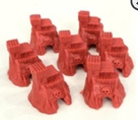 Catan Junior Board Game Replacement Parts Only Red Lair Set Of Seven 7