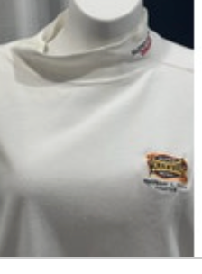VTG NFL Women’s White Mock Neck Turtleneck Super Bowl XXXVIII Patriots Panthers