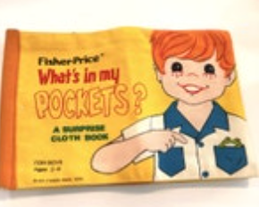 Vintage 1971 Fisher Price What's In My Pockets Cloth Book No Coins