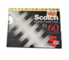 5 Pack Scotch BX-60 120 Audio Cassette Tapes New Sealed 3M