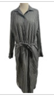 Vince Popover Tunic Shirt Dress Gray Longsleeve Belted V-Neck Medium