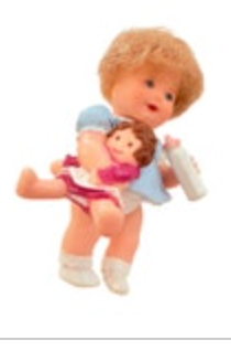 1987 Bandai Tiny Blessings Sarah Baby Doll Figure Toy And Bottle Vintage