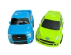 Jam' N Geared Up Junior Ford Fiesta Car And F150 Truck Push Along Set