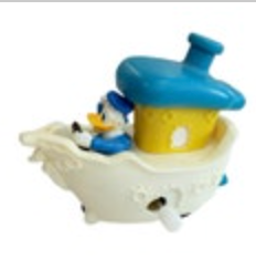 Vintage 1990’s Burger King Donald Duck Wind-Up Boat Mickey’s Toontown Works