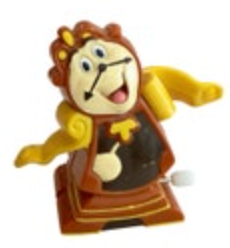 1991 Disney's Beauty & The Beast Cogsworth Clock Wind-up Burger King Works