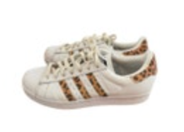 Adidas Superstar Footwear White Cheetah Animal Print Womens Shoes Size 9 Sneaker