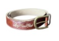 YRI Brown Canvas Leather Belt 36 USA Brass Buckle Long Cove Club Hilton Head