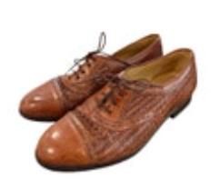 Mezlan Men's Woven Brown Leather Cap Toe Oxford Dress Shoes Size 8W Weaved