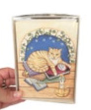5 New Blank Kitty Cat Note Cards And Envelopes Book Reader