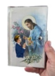 My First Communion Catholic Children's Gift Set Mass Book Rosary Pin Saints