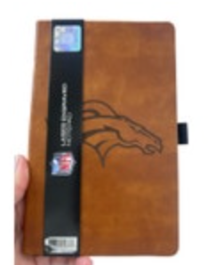 Notepad Denver Broncos Team Brown Laser Engraved 8” X 5”