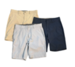Ben Hogan Performance Golf Shorts Men's 30x8.5 Tan Navy Gray Patterned Set of 3