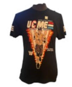 John Cena WWE Authentic Black T-Shirt Earn The Day Hustle Loyalty Respect Sz M