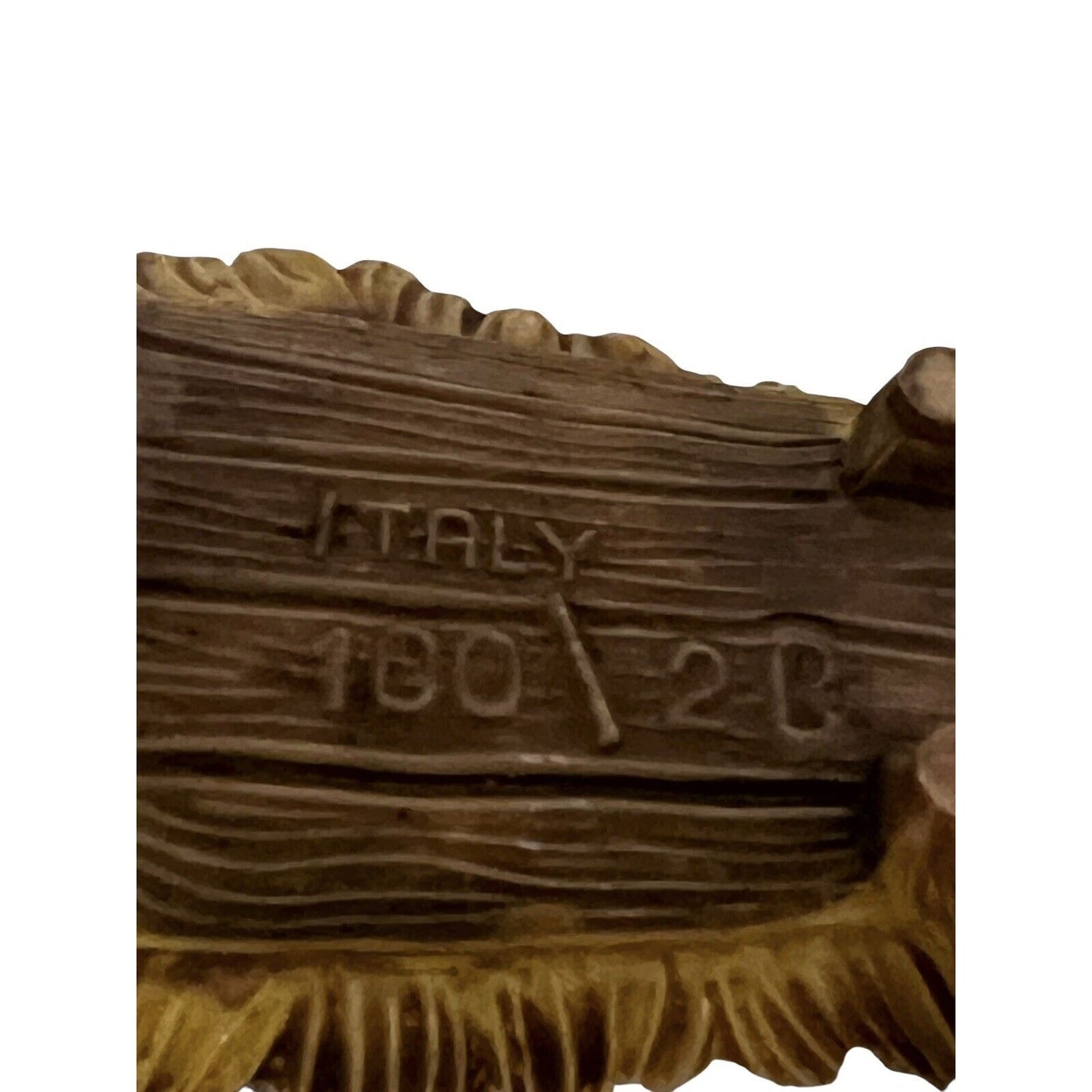 Vintage Molded Plastic Baby Jesus Made in Italy Manger Stamped Italy 100/2C