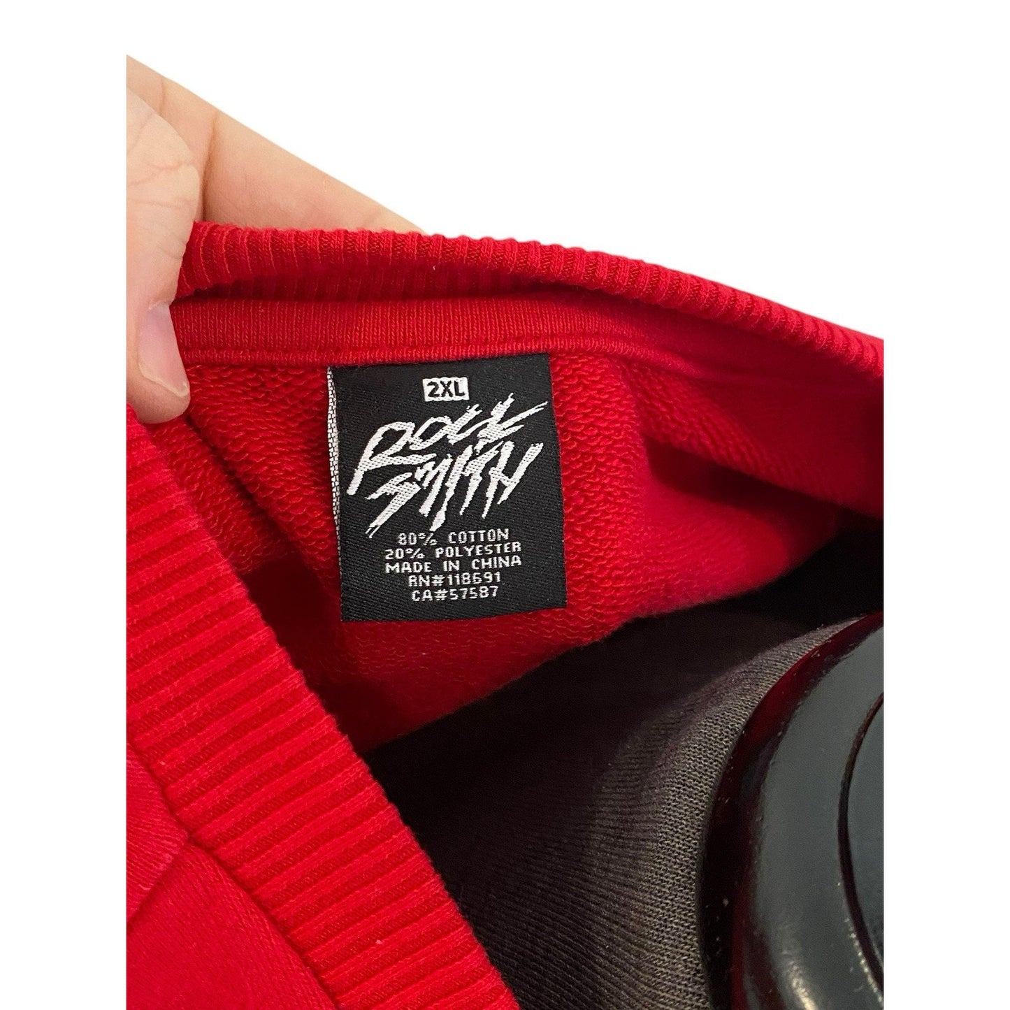 Rock Smith Brand Red Sweatshirt Dollar Signs Grunge Street wear Size 2XL