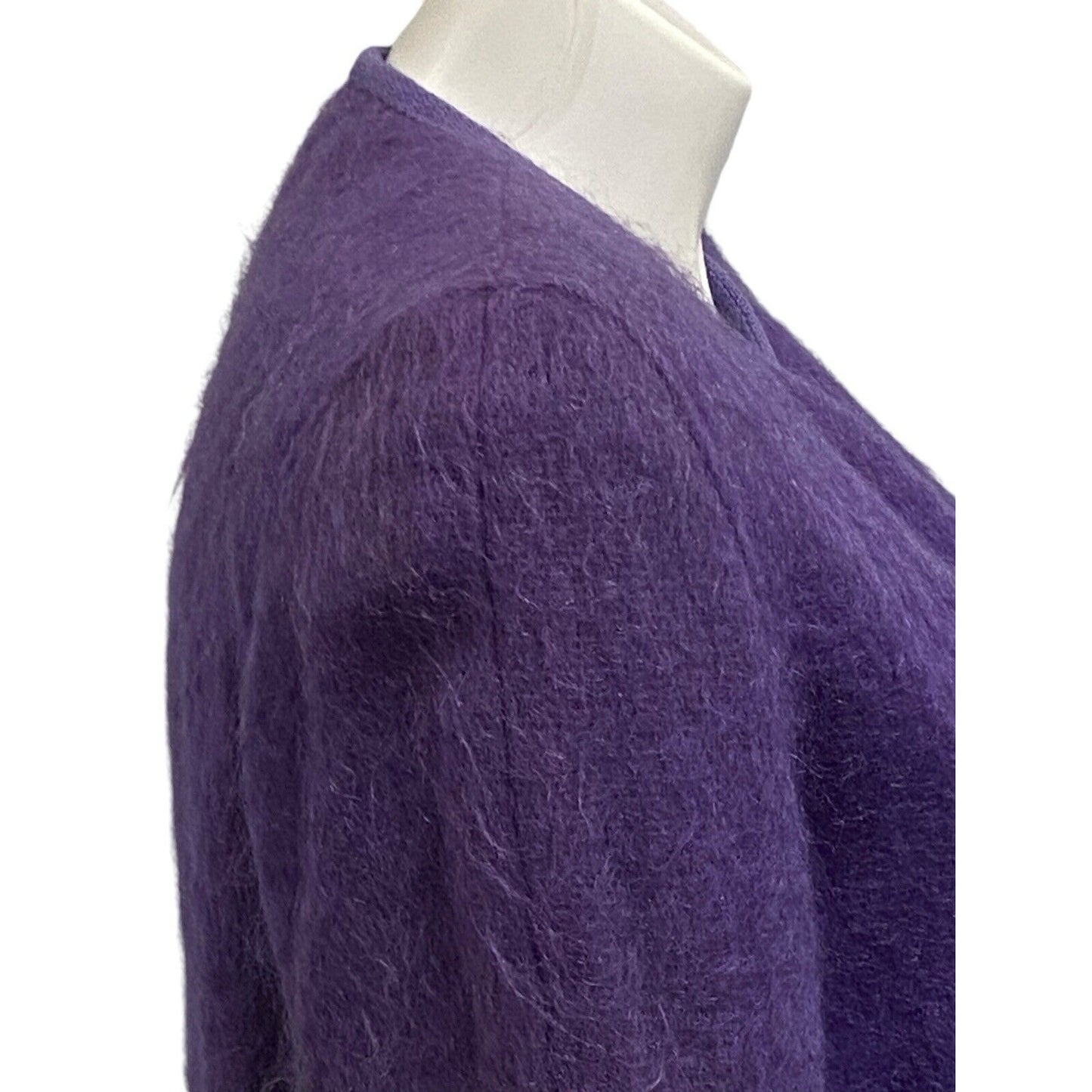 14 Rannoch Design Womens Blazer Jacket Royalty Purple Wool Mohair Scotland Vtg