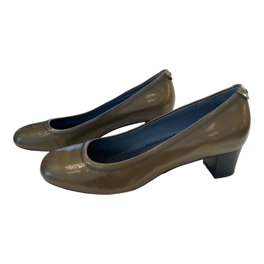 8 M Rockport Women's Green Pewter Patent Leather Pump Comfort Dynamic Suspension