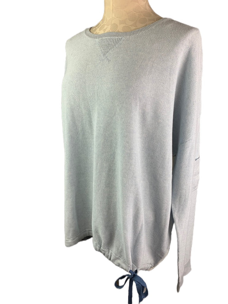 XXL Renuar Women's Blue Pullover Color Block Sweatshirt New $94