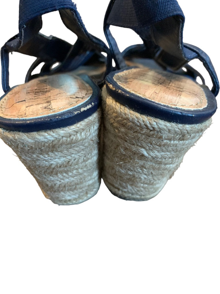 7M Merona Women's Navy Blue Espadrille 3" Wedge Sandals