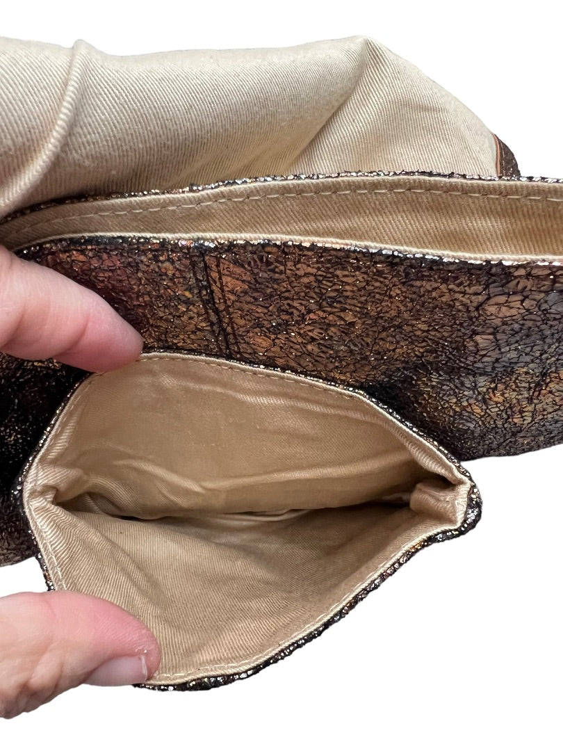 Lodis Landry Crossbody Rose Gold Crinkle Handbag Retail 178.00