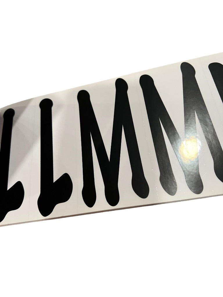 Whimsical Craft Sign Stickers Black 4.25" Indoor Outdoor Sassy Signs