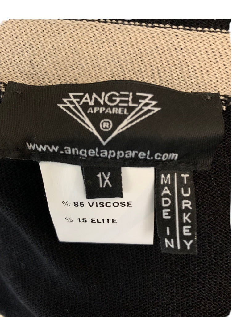 1X Angel Apparel New Women's Slouch Pocket Color Block Vest Open