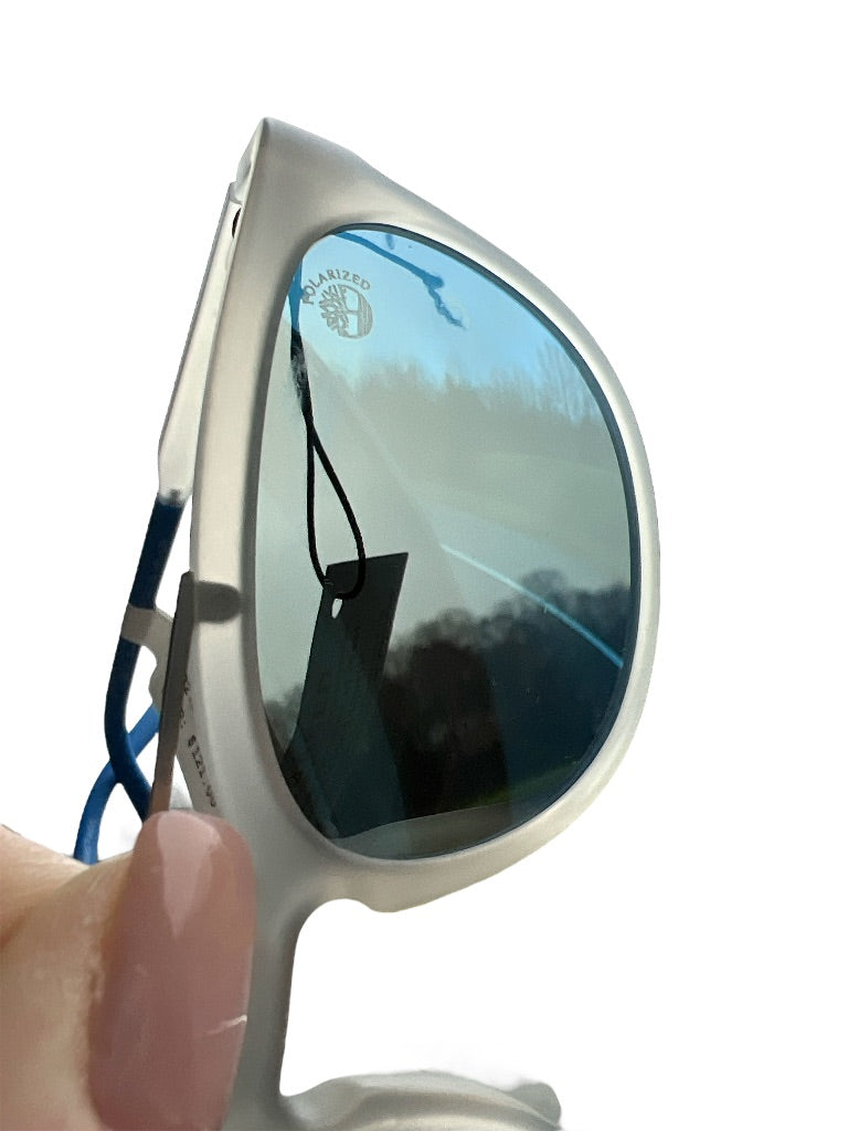NEW Timberland Blue & Frosted Polarized Sunglasses Earth Keepers TB9181 53 19 145 With Case
