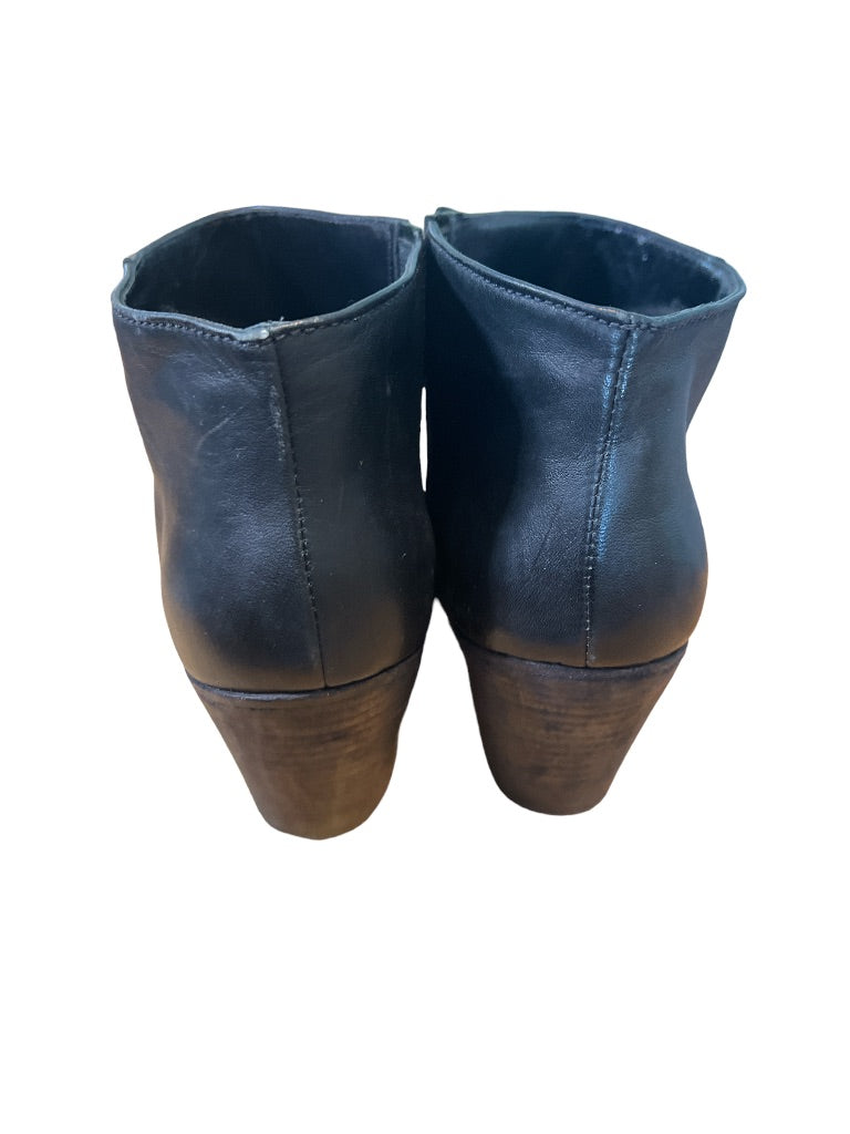 6.5 Rachel Comey Mars Black Ankle Booties Slip On Block Heel