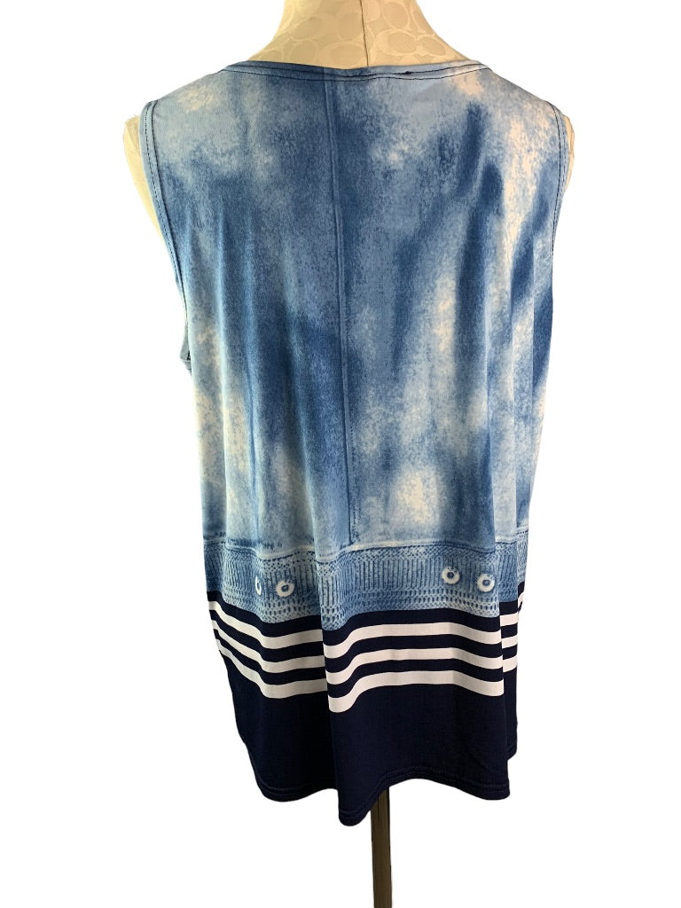 XXL Modelia Women's New Blue Twin Set Mesh Jacket Denim Design