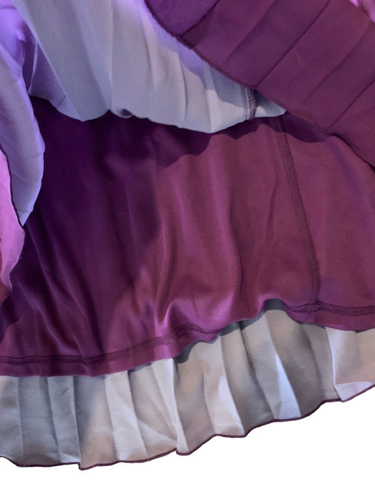 2X Antthony Original New Purple Pleated Pull On Skirt Luxe Lady Midi