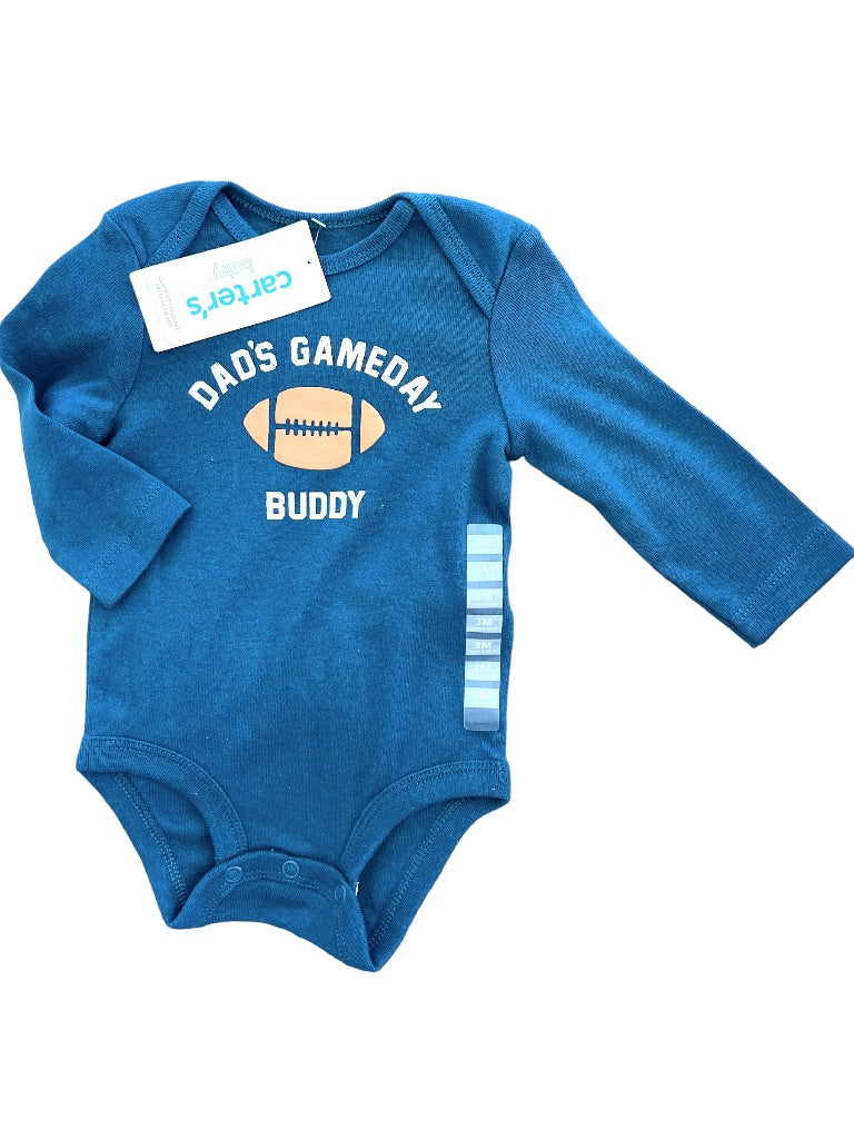 3M Carter's Baby 2 Piece Football Long Sleeve Bodysuit Set NWT