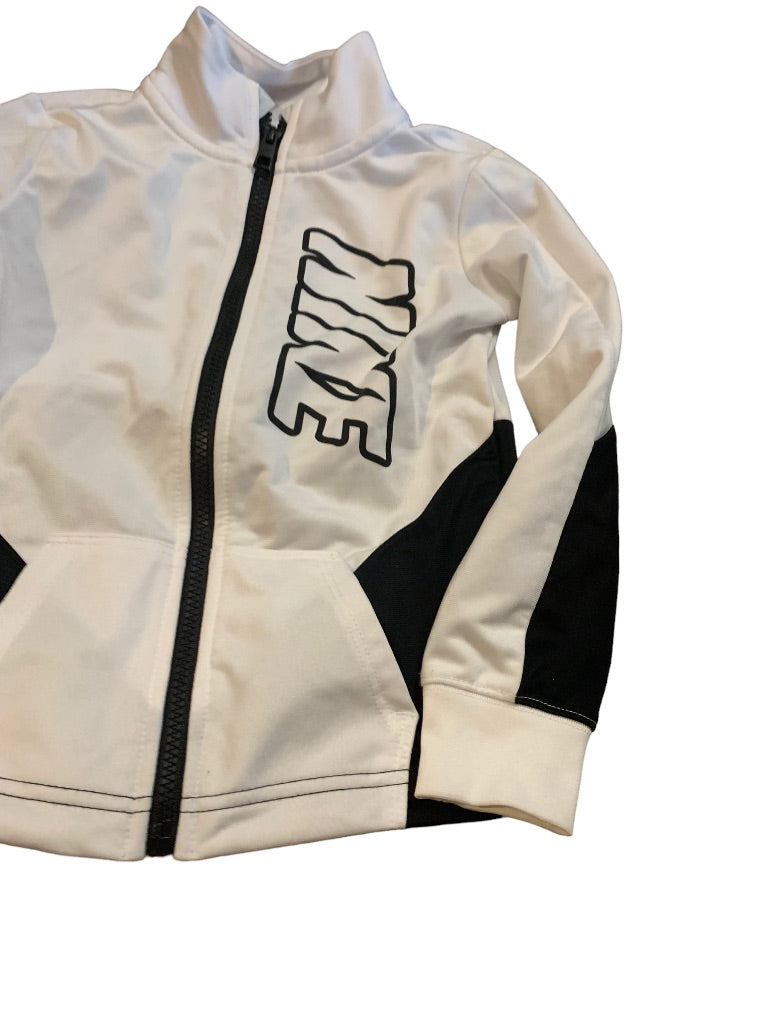 XS (4) Nike Youth Black White Zip Up Track Jacket Pockets