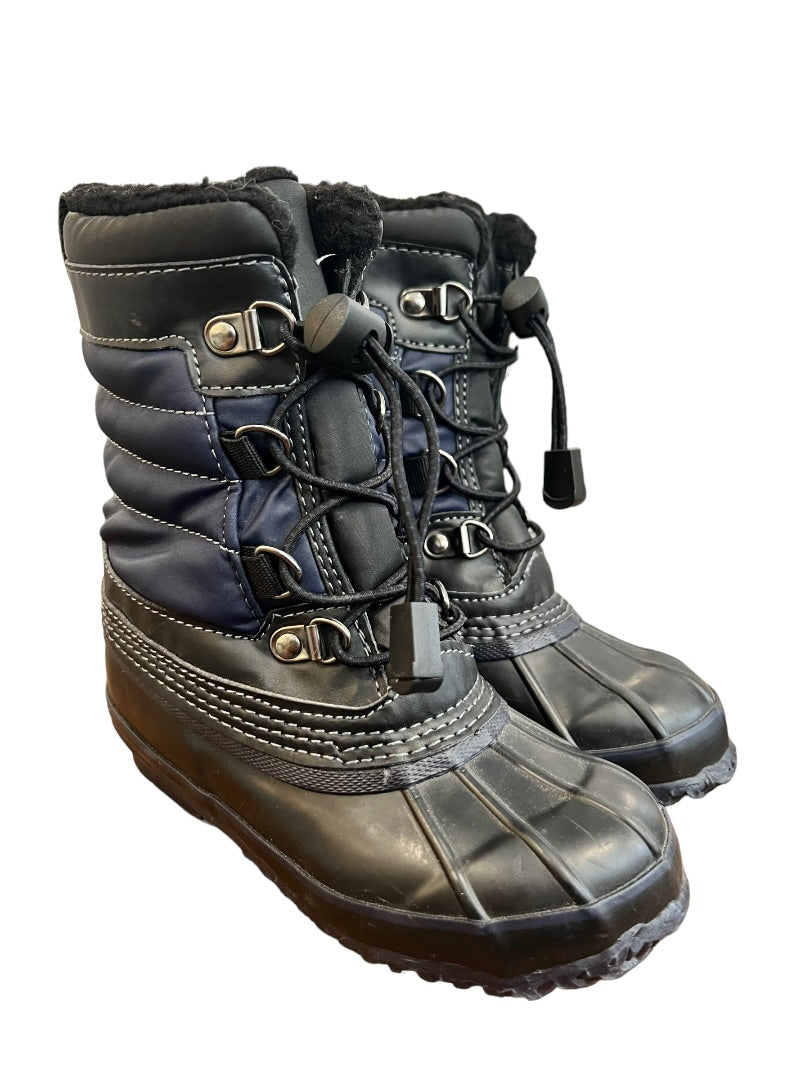 11 Lands' End Boys EXPEDITION Snow Boots Side Zip Kids Youth EUC
