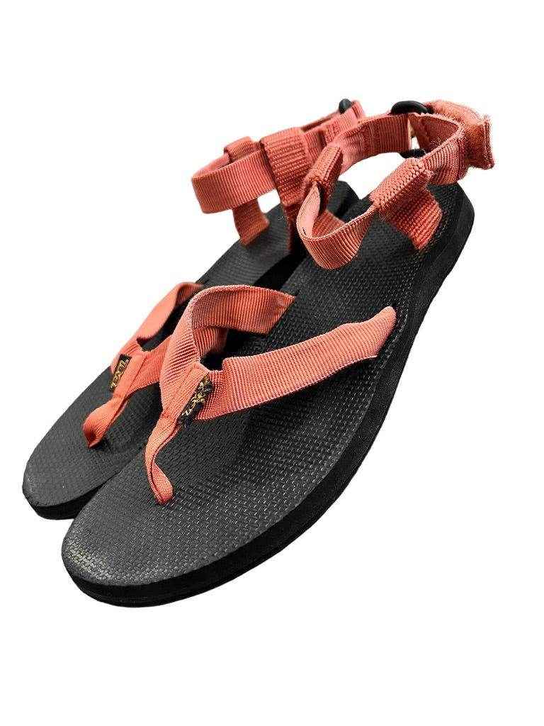8 Teva Women's Backpack Original Coral Thong Strap Sandals