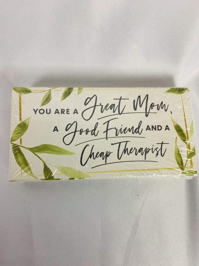 You are a Great Mom Wooden 3 x 6 Wood Block Decorative Made in USA