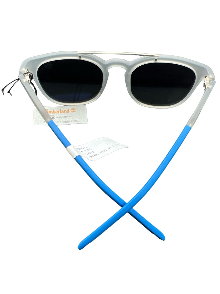 NEW Timberland Blue & Frosted Polarized Sunglasses Earth Keepers TB9181 53 19 145 With Case