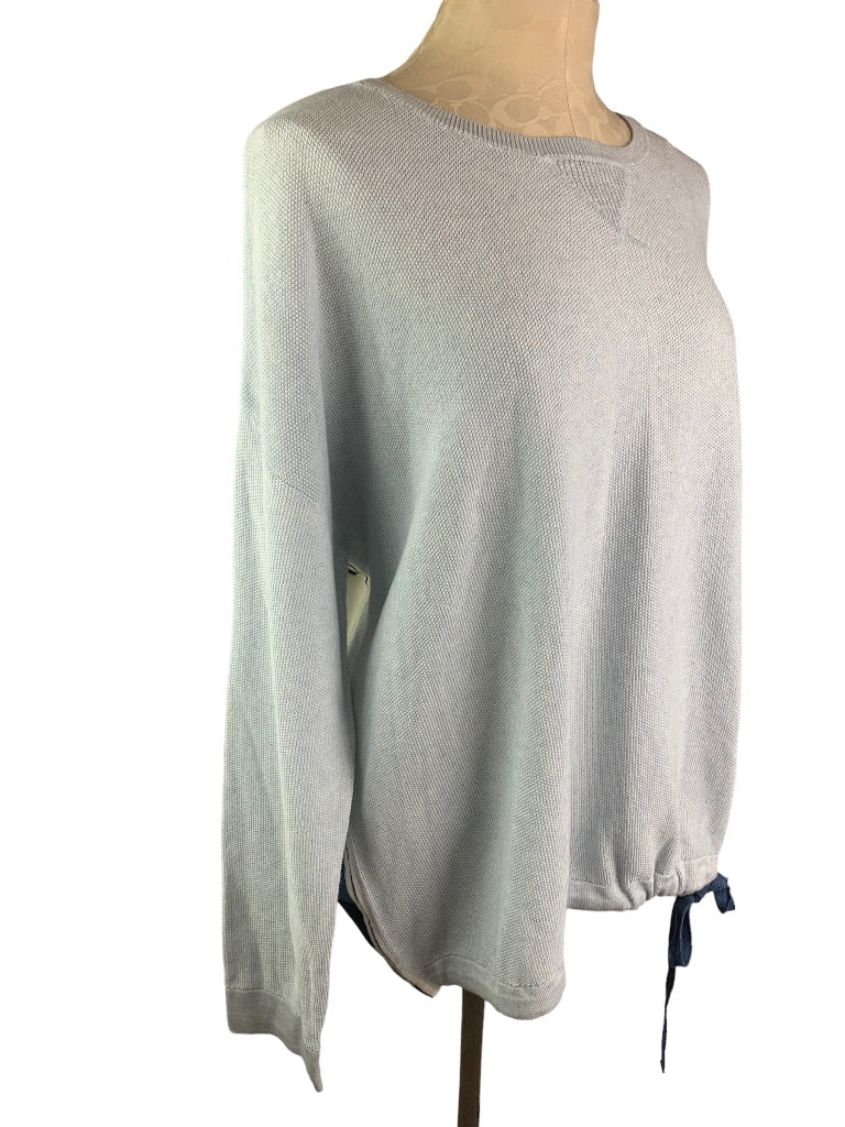 XXL Renuar Women's Blue Pullover Color Block Sweatshirt New $94