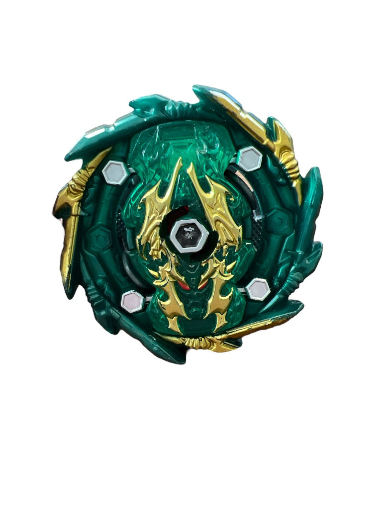 Three Beyblade Tops with 2 Plastic Launchers Hyper Sphere Infinty, Shock Typhon T4 and Bushan Ashura Hurricane