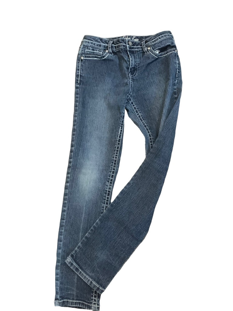 10 Lulu Luv Girls Adjustable Waist Embellished Stretch Skinny Jeans