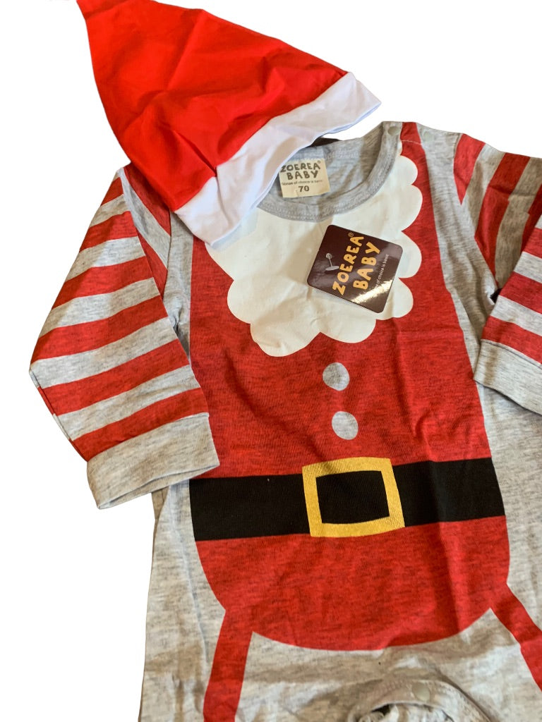 6-12 Months Zoerea Baby Santa Romper with Hat New Holiday