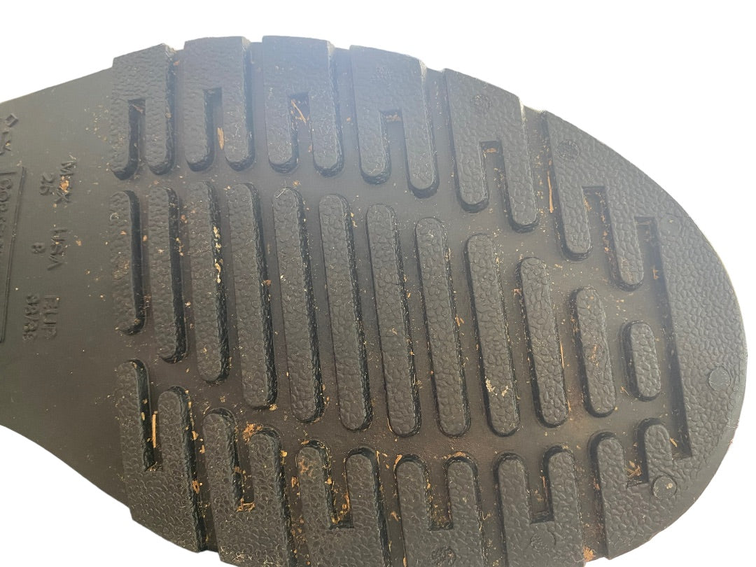 8 Bongo Floral Lace Up Lug Sole Boots Clear Rubber Coating