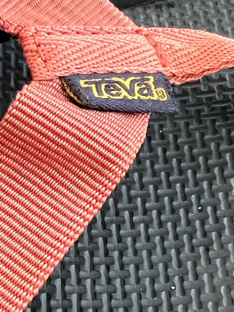 8 Teva Women's Backpack Original Coral Thong Strap Sandals