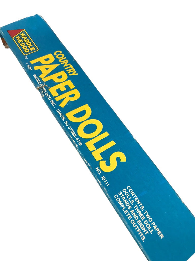 Vintage 1991 Box of Paper Dolls Country Waddle We Do 2 Dolls 7 Outfits