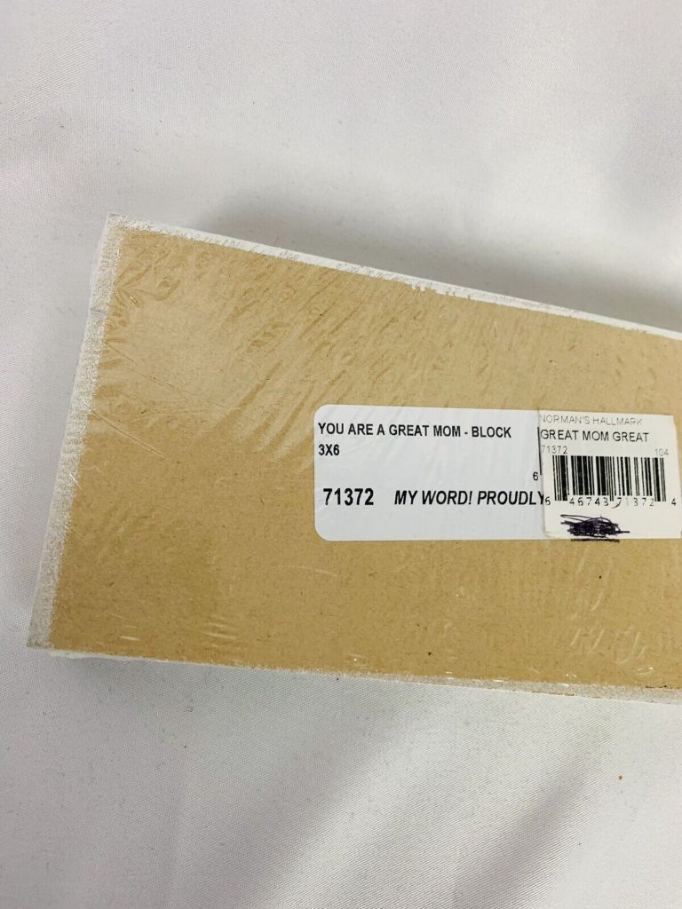 You are a Great Mom Wooden 3 x 6 Wood Block Decorative Made in USA