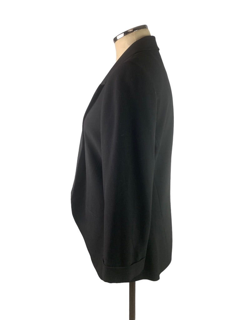 14 Isaac Mizrahi New York Women's Prague Black Blazer Open Front New