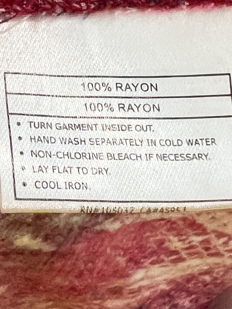 Large Ariat Pink Tie Neck 3/4 Sleeve Blouse