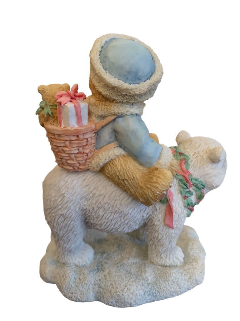 Vintage 1994 Cherished Teddies 622796 Eric "Bearings Tidings of Joy" Figurine Enesco