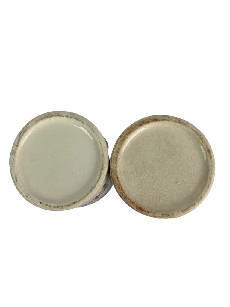 Set of Oil and Vinegar Crocks Cruets 4 3/4"h Rooster Country Theme